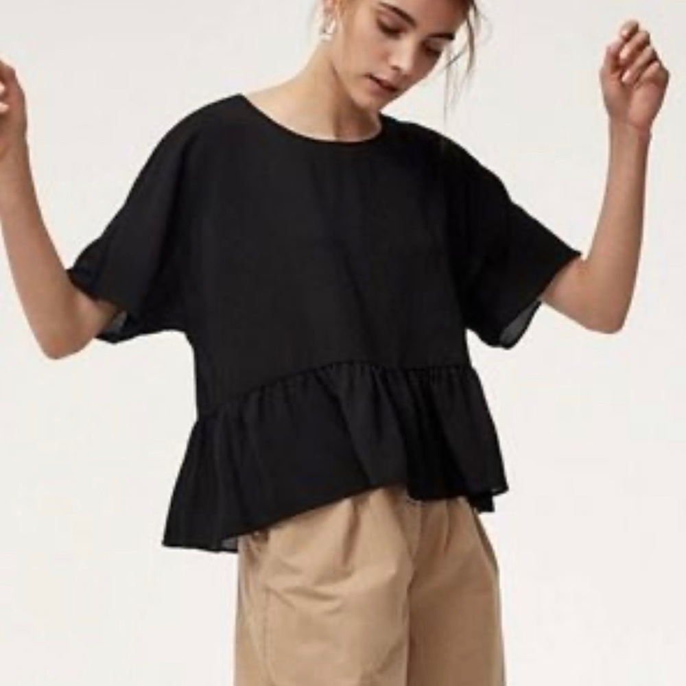 Aritzia Wilfred Macee blouse in black